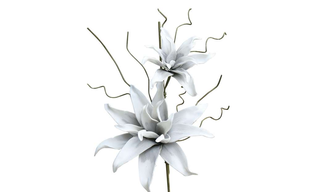 Blütenzweig  Soft Flower ¦ grau ¦ Metall, Kunststoff Dekoration > Kunstblumen - Höffner