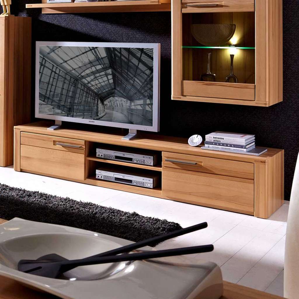 Fernsehmöbel aus Kernbuche lackiert 190 cm