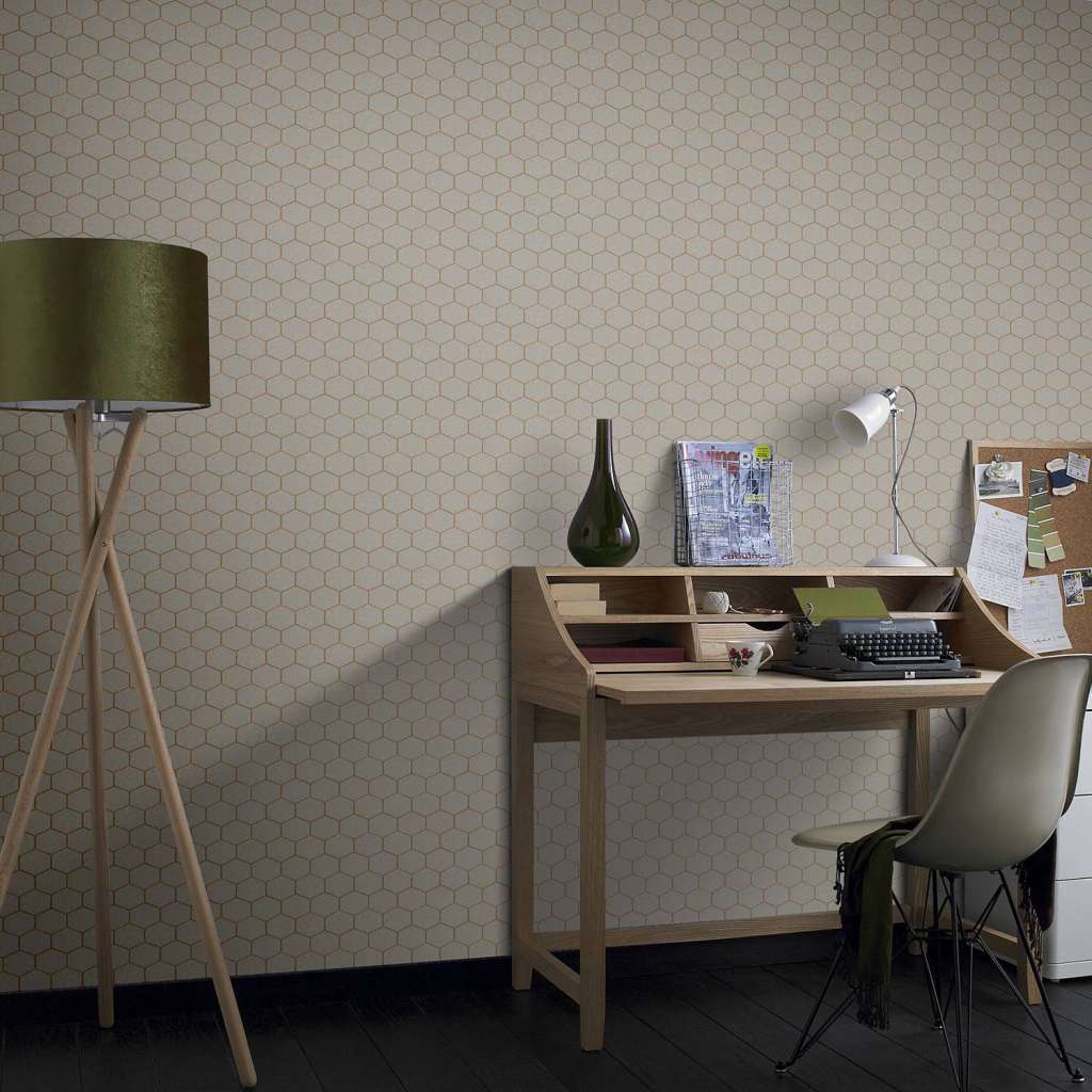 home24 Vliestapete Hexagon Geo
