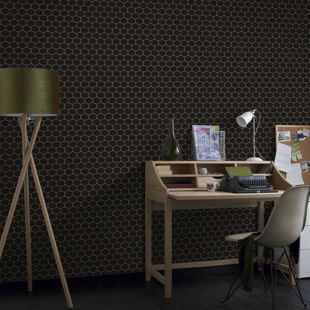 home24 Vliestapete Hexagon Geo