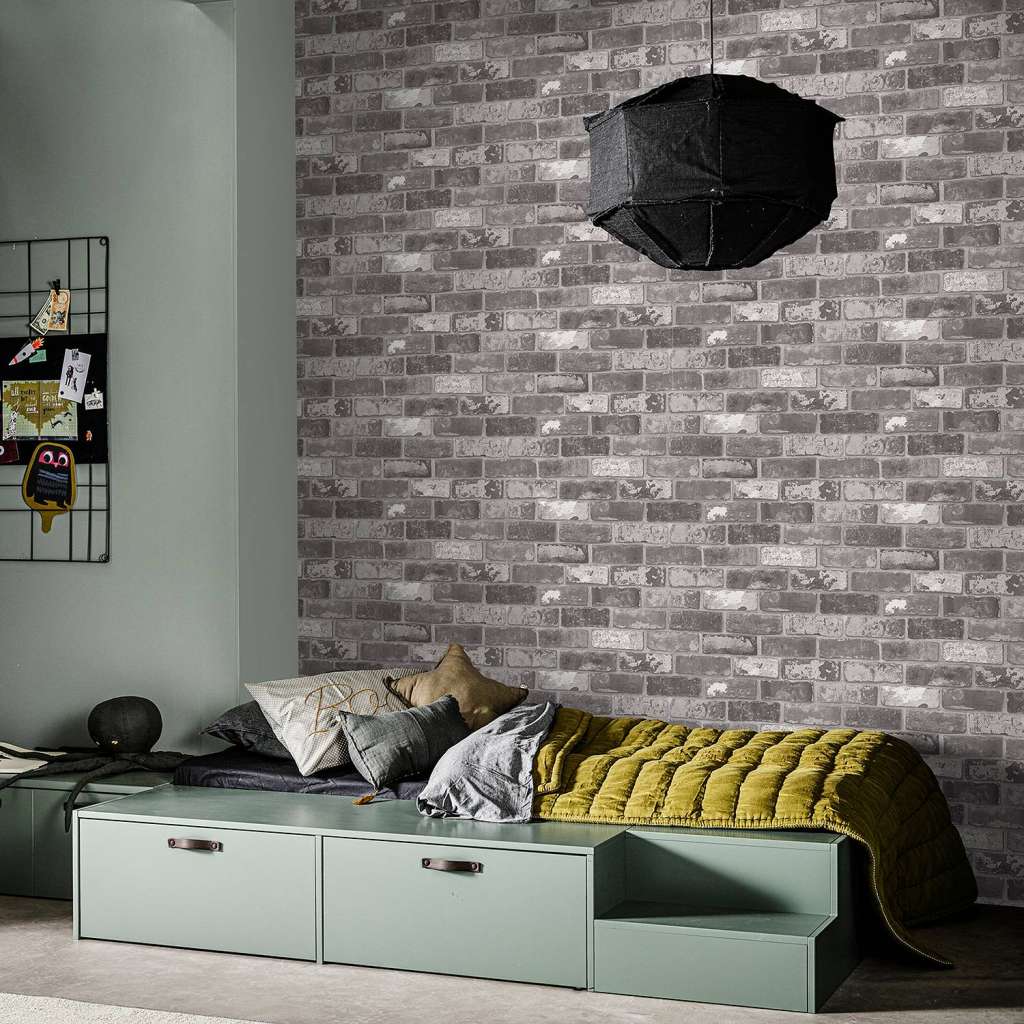 home24 Vliestapete Vtwonen Bricks Grau
