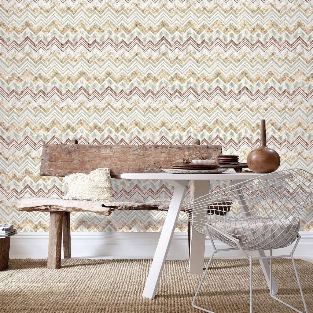 home24 Vliestapete Ethnic Chevron