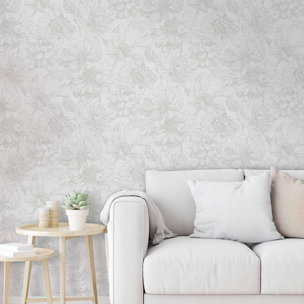 home24 Vliestapete Soft Blush Dahlia