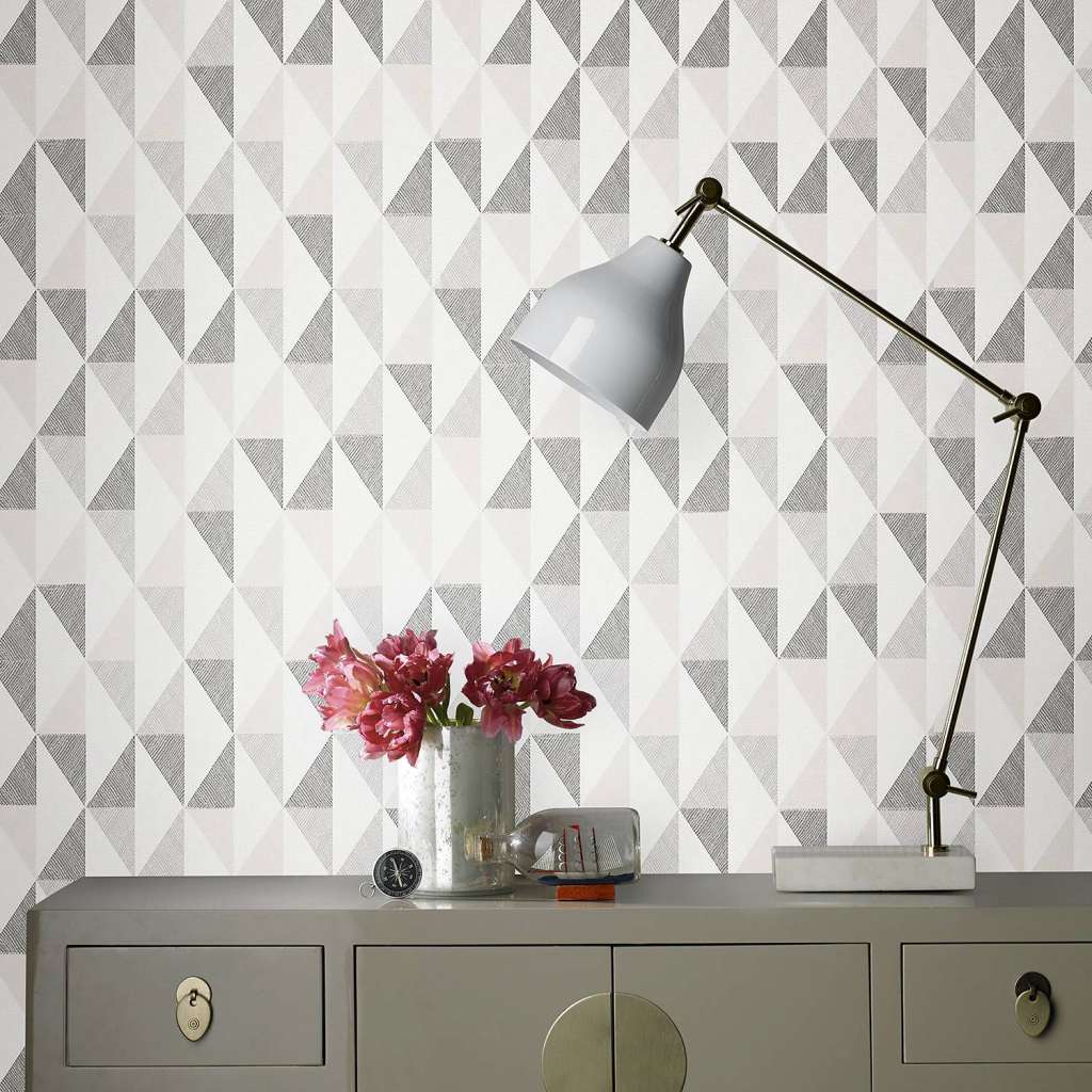 home24 Vliestapete Geometrisch Leinen