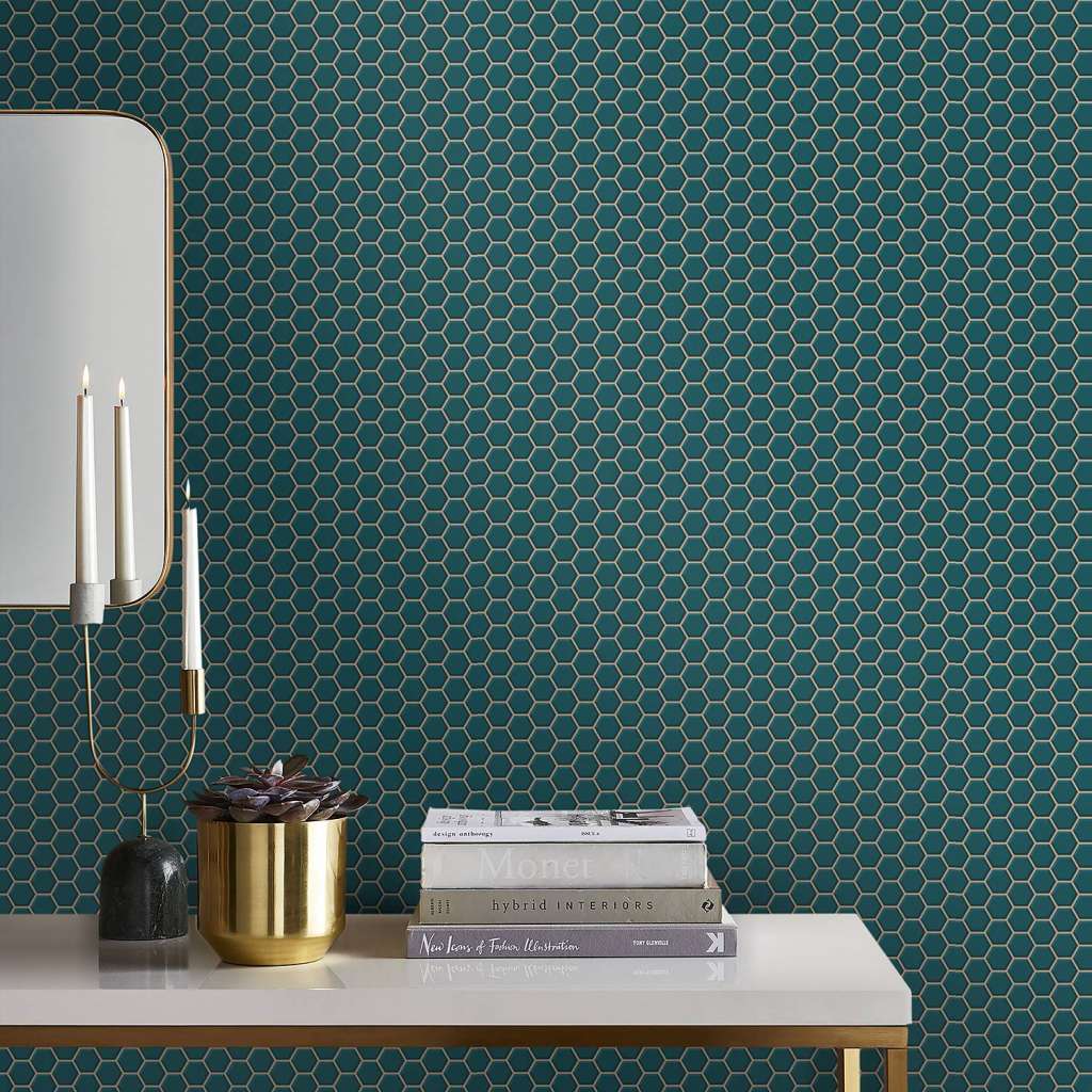 home24 Vliestapete Hexagon Chic