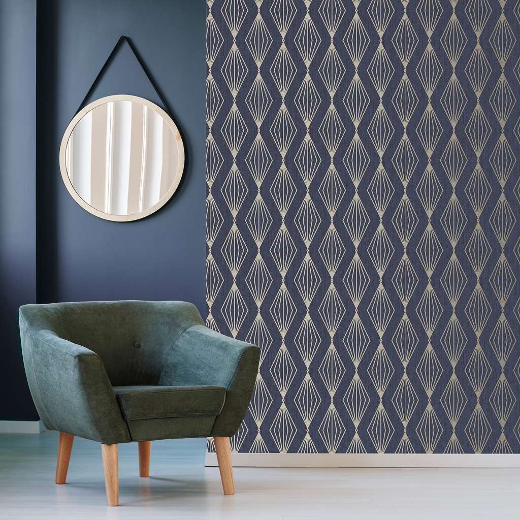 home24 Vliestapete Marquise Geo Saphire