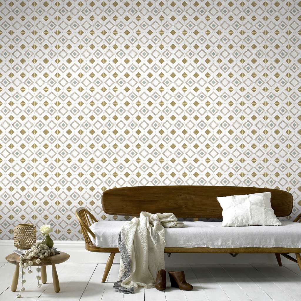 home24 Vliestapete Ethnic Quadratisch