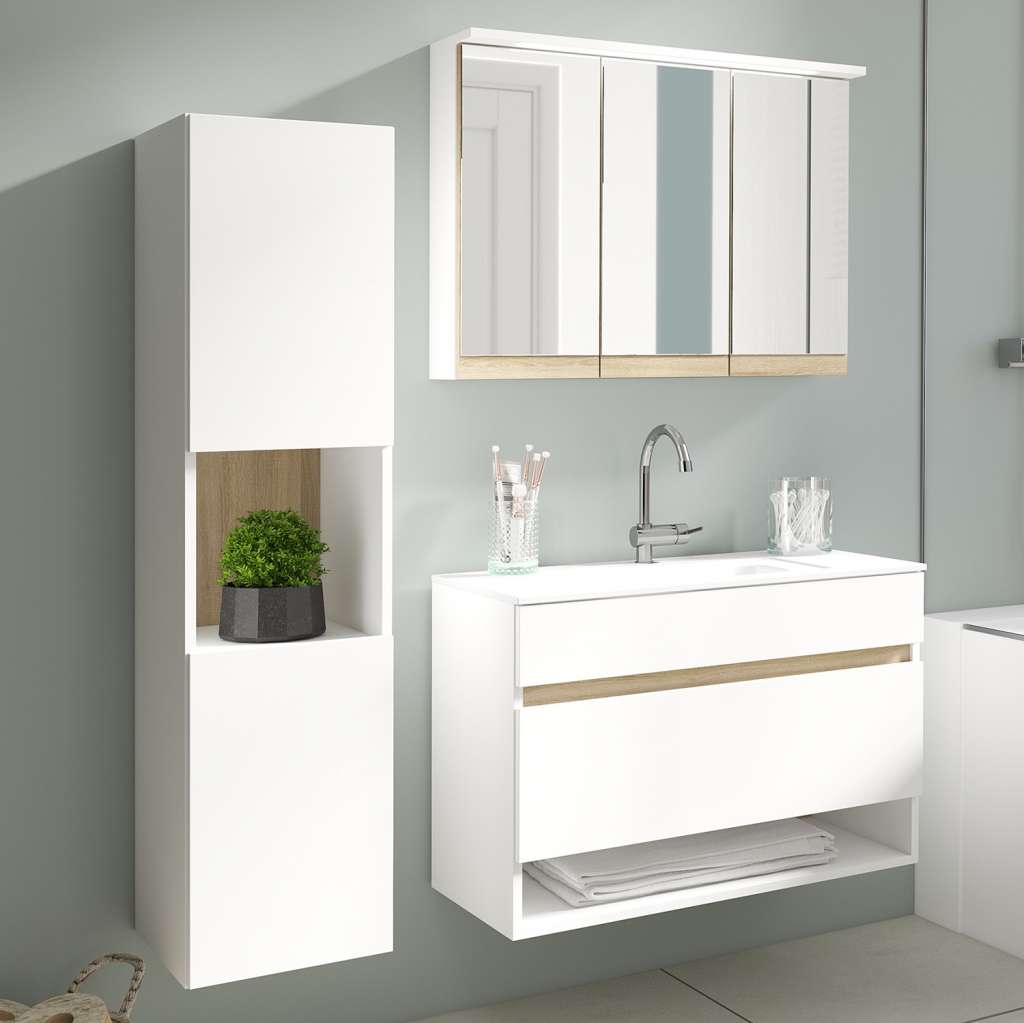 home24 Badezimmerset Pomezia II (3-teilig)
