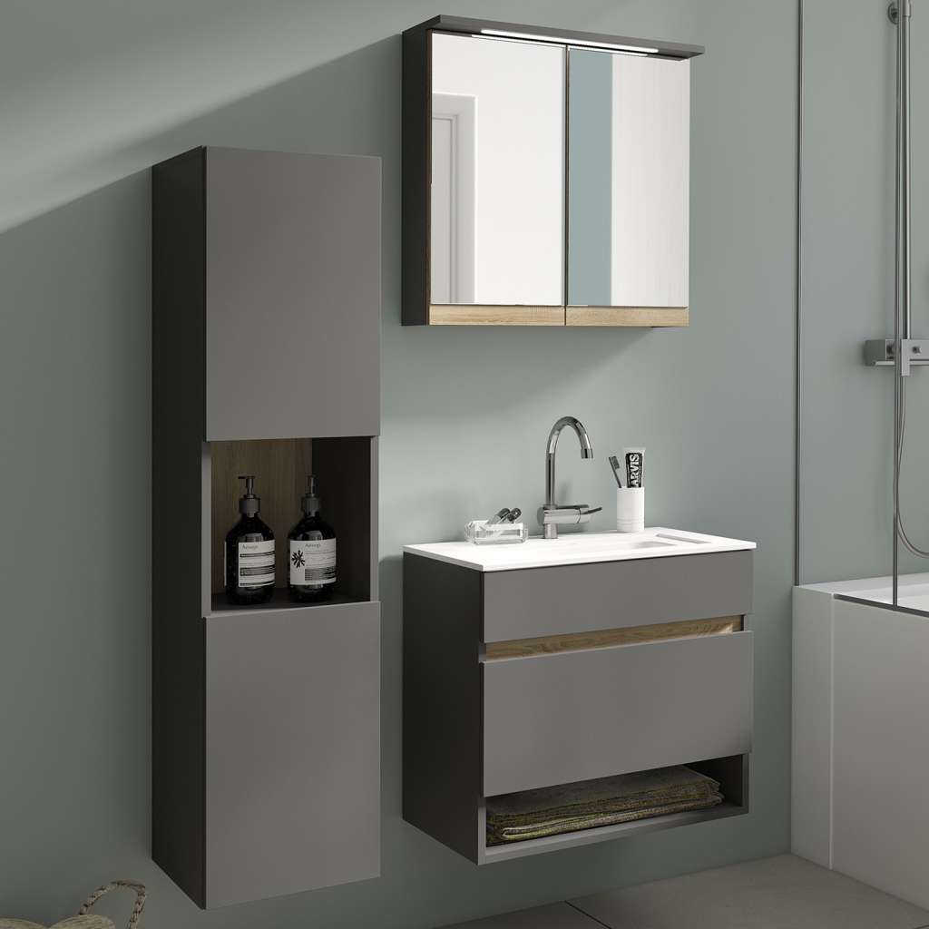 home24 Badezimmerset Pomezia II (3-teilig)