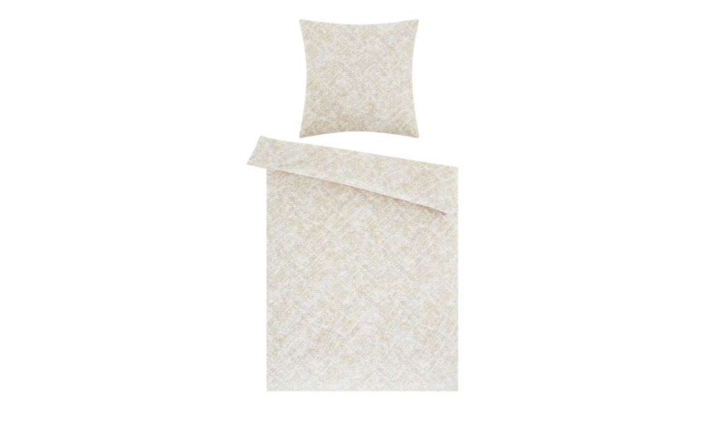 AURO Renforcé Bettwäsche   Grafik ¦ beige ¦ 100% Baumwolle Bettwaren > Bettwäsche-Sets > weitere Bettwäschesets - Höffner