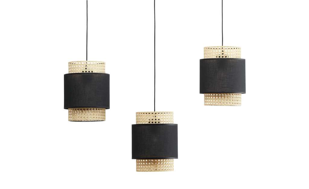 Pendelleuchte 3-flammig, Wiener Geflecht schwarz ¦ schwarz Lampen & Leuchten > Innenleuchten > Pendelleuchten - Höffner