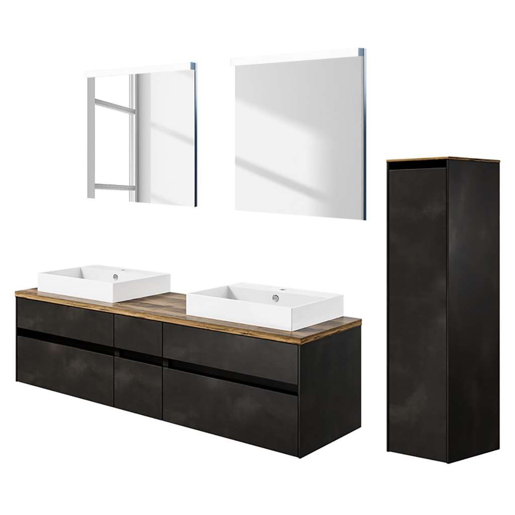 home24 Badezimmerset Unique VII (3-teilig)