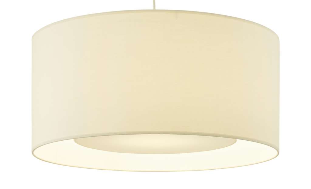 Stoffpendelleuchte, 1-flammig, beige ¦ beige Ø: 50 Lampen & Leuchten > Innenleuchten > Pendelleuchten - Höffner