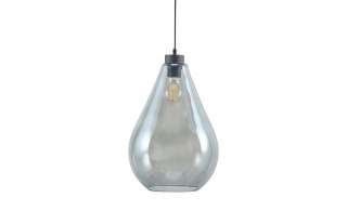 Pendelleuchte, 1-flammig, schwarz/Glas graphitfarben ¦ schwarz Ø: 24 Lampen & Leuchten > Innenleuchten > Pendelleuchten - Höffner