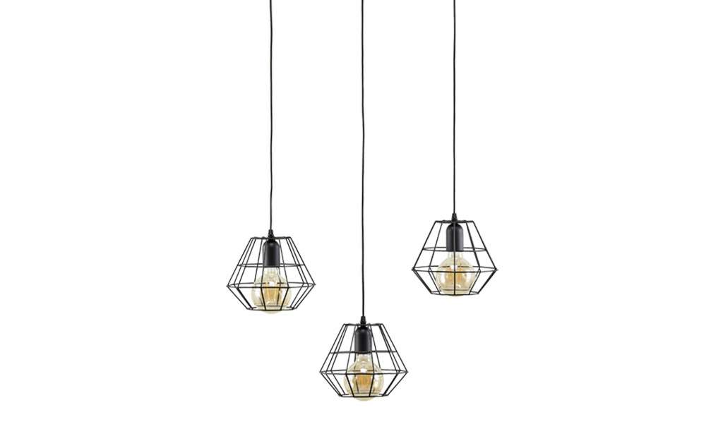 Pendelleuchte, 3-flammig, schwarz ¦ schwarz Lampen & Leuchten > Innenleuchten > Pendelleuchten - Höffner