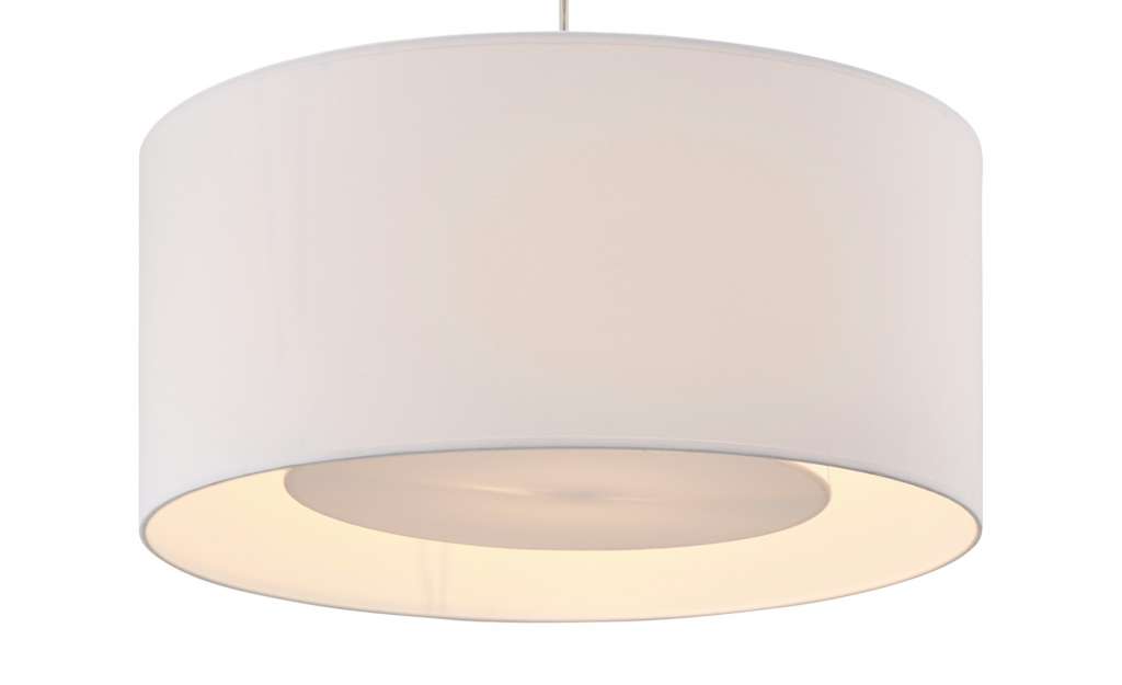 Stoffpendelleuchte, 1-flammig, weiß ¦ weiß Ø: 50 Lampen & Leuchten > Innenleuchten > Pendelleuchten - Höffner