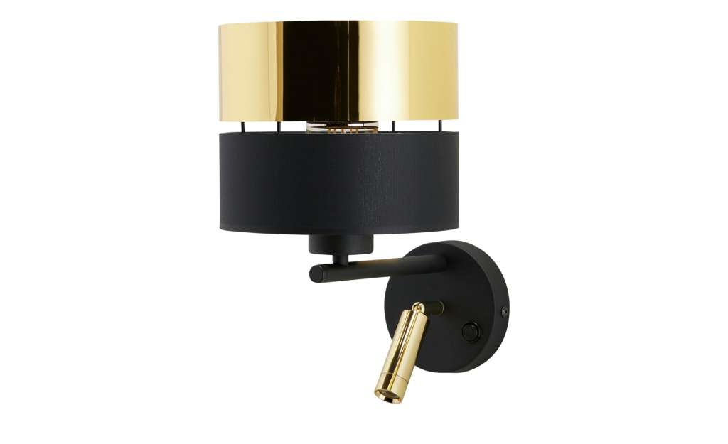 Wandleuchte 2-flammig, schwarz/gold ¦ schwarz Lampen & Leuchten > Innenleuchten > Wandleuchten - Höffner