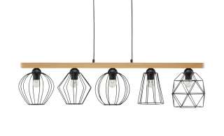Pendelleuchte, 6-flammig, Eiche/ Metall ¦ holzfarben Lampen & Leuchten > Innenleuchten > Pendelleuchten - Höffner