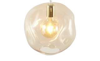 Pendelleuchte, 1-flammig, Glas amber/ goldfarben ¦ gold Ø: 25 Lampen & Leuchten > Innenleuchten > Pendelleuchten - Höffner