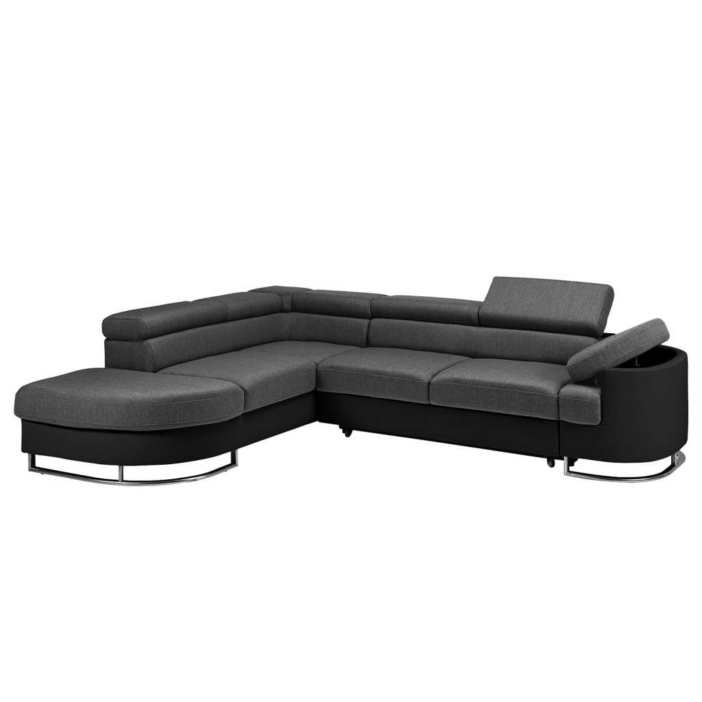 home24 Ecksofa Fort Yates Kunstleder/Webstoff