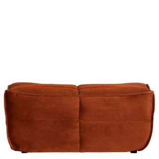 Couchhocker in rechteckiger Form Rostfarben Samt