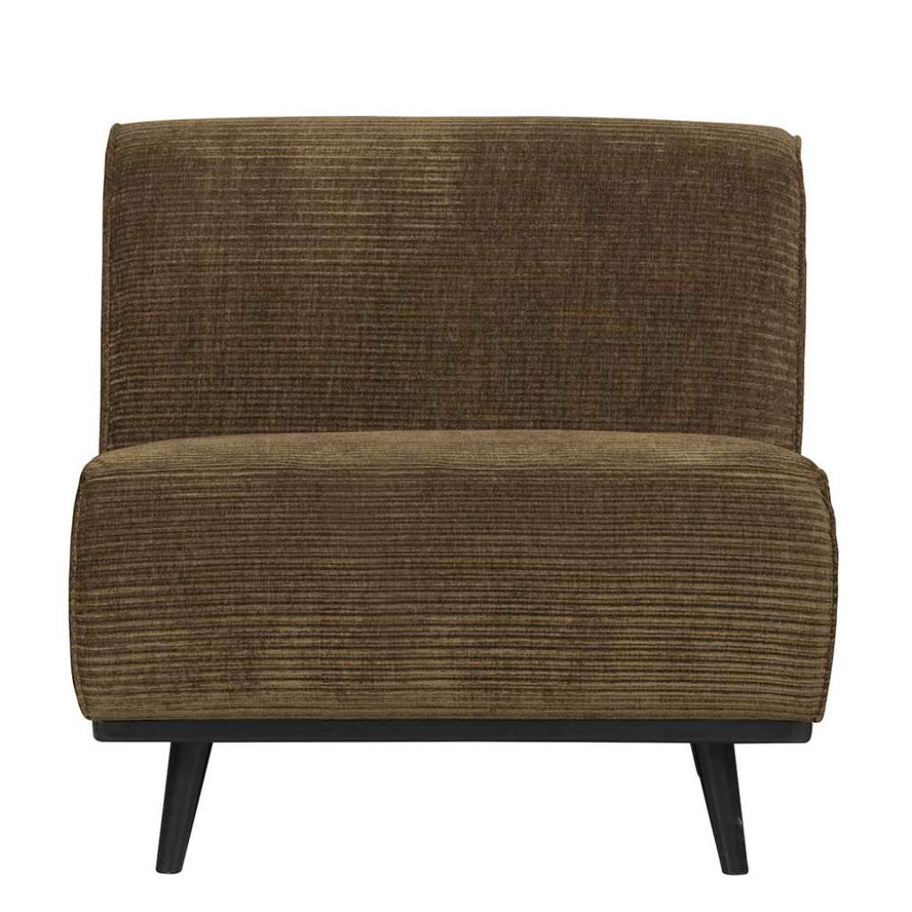 Federkern Sessel in Khaki und Schwarz 63 cm Sitztiefe