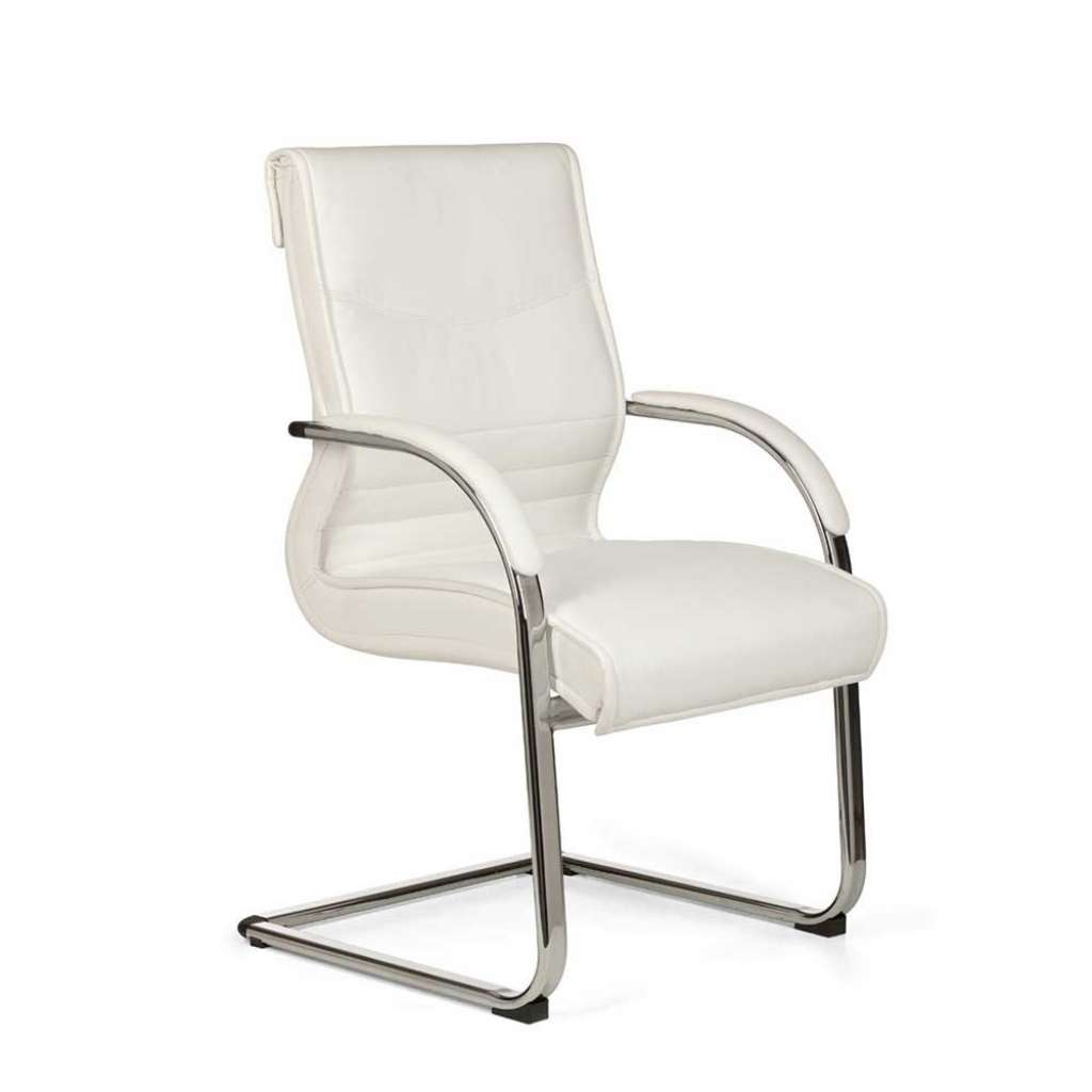 Büro Schwingstuhl in Weiß Chromfarben