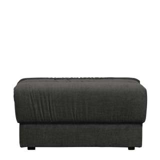 Couchhocker mit Strukturstoff Bezug Anthrazit Vintage