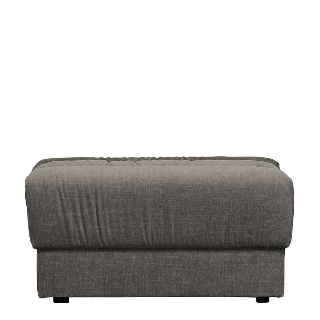 Beistellhocker in Grau Vintage Strukturstoff