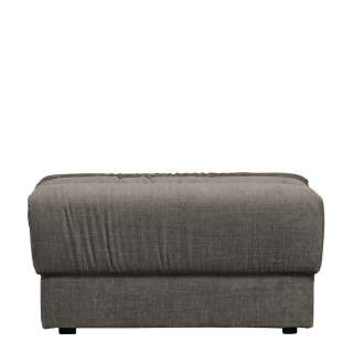 Beistellhocker in Grau Vintage Strukturstoff