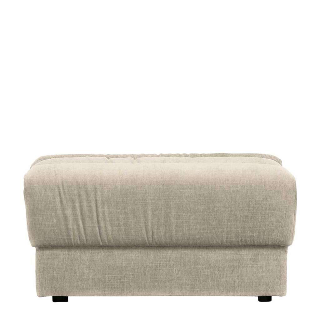 Fusshocker in Beigegrau Vintage Strukturstoff