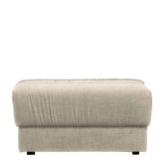 Fusshocker in Beigegrau Vintage Strukturstoff