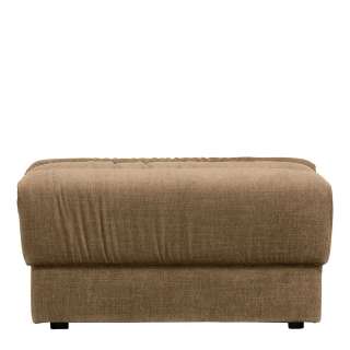 Fusshocker in Hellbraun Vintage Struktursamt Bezug