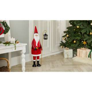 home24 Dekofigur Santa mit Laterne