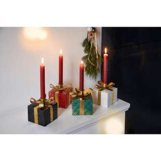 home24 Kerzenhalter Geschenkpäckchen (4er-Set)