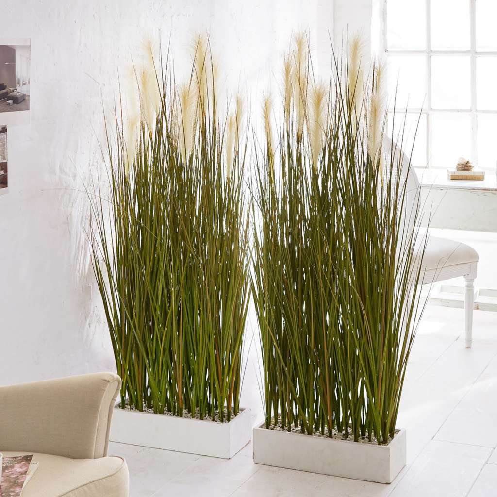 home24 Kunstpflanze Raumtrenner-Gras