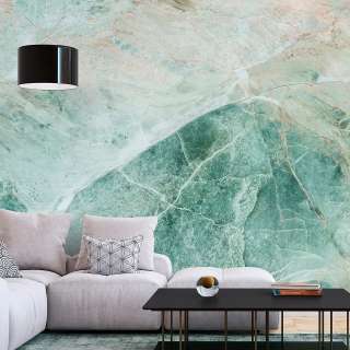 home24 Vlies Fototapete Turquoise Marble