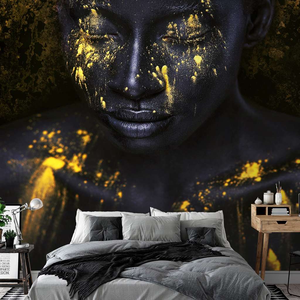 home24 Vlies Fototapete Bathed in Gold