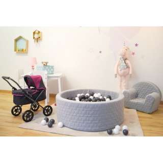 home24 Bällebad Soft Cosy Geo Grau