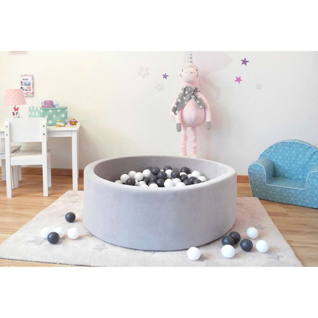 home24 Bällebad Soft Grau