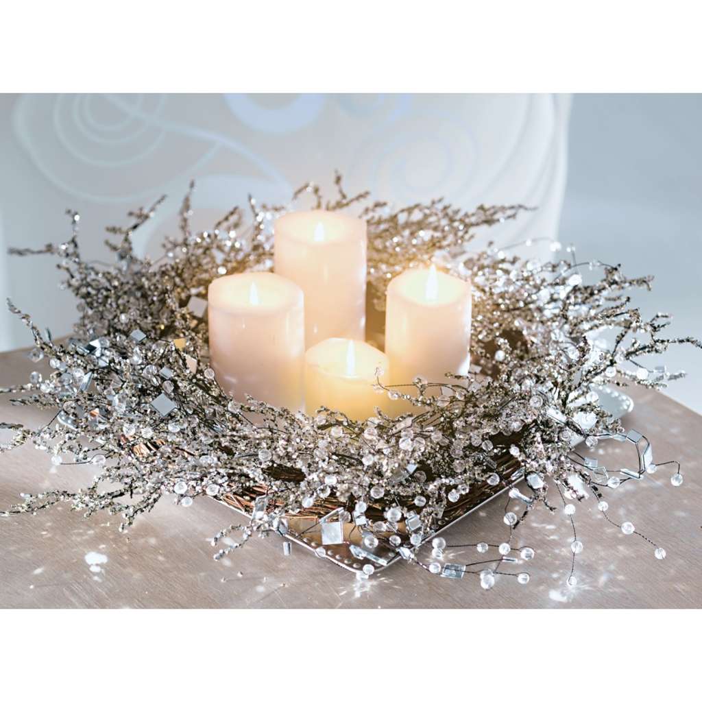 home24 Dekokranz Snowglitter