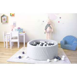 home24 Bällebad Soft Geo Cube Grau