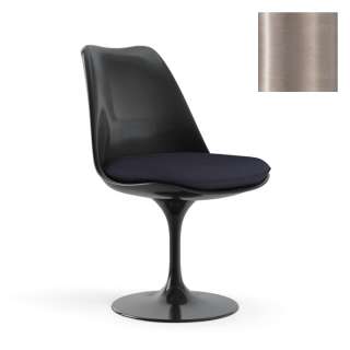 Knoll International - Saarinen Tulip Stuhl - Bezug Eva Beige - Gestell schwarz - Sitzkissen - indoor