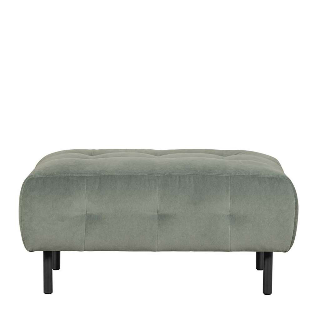 Couch Beistellhocker in Graugrün Vierfußgestell aus Metall