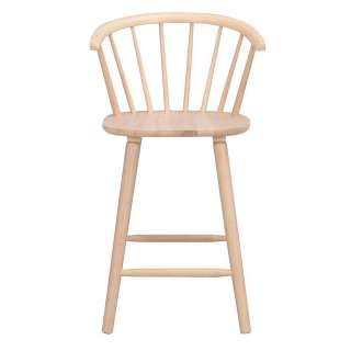 Hoher Barstuhl im Windsor Stil Holz White Wash (2er Set)