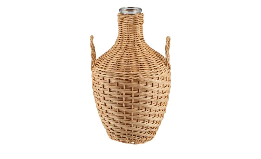 Flaschenvase ¦ braun ¦ Rattan, Glas  Ø: 20 Dekoration > Vasen - Höffner