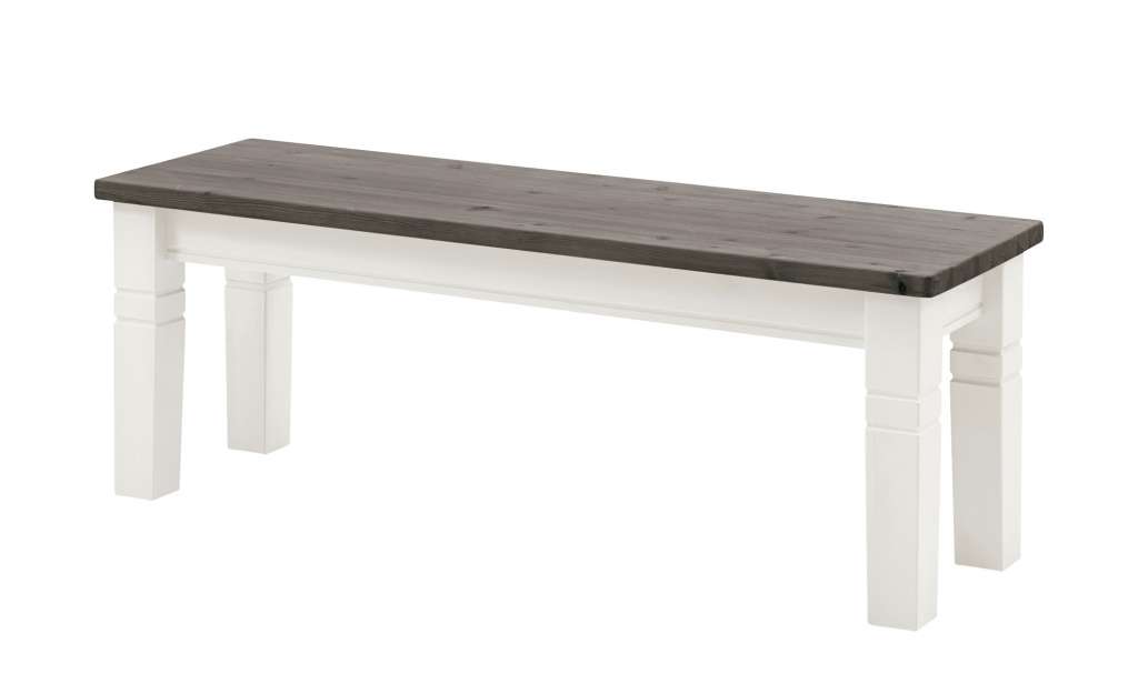 maison bleue Sitzbank massiv  Florian ¦ weiß Bänke > Holzbänke - Höffner