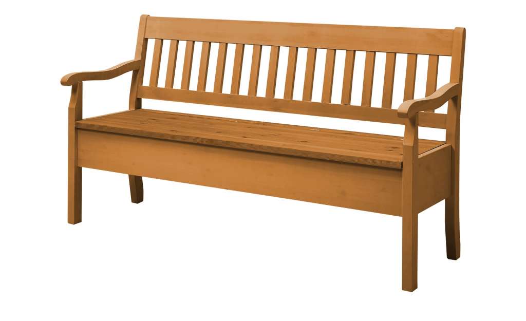 maison bleue Sitzbank mit Stauraum massiv  Bendix ¦ holzfarben Bänke > Holzbänke - Höffner