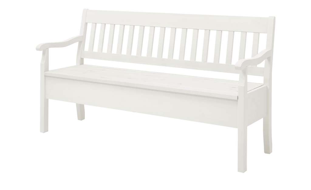 maison bleue Sitzbank mit Stauraum massiv  Bendix ¦ weiß Bänke > Holzbänke - Höffner