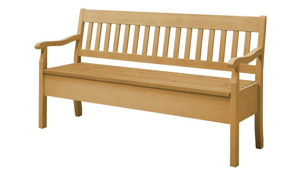 maison bleue Sitzbank mit Stauraum massiv  Bendix ¦ holzfarben Bänke > Holzbänke - Höffner